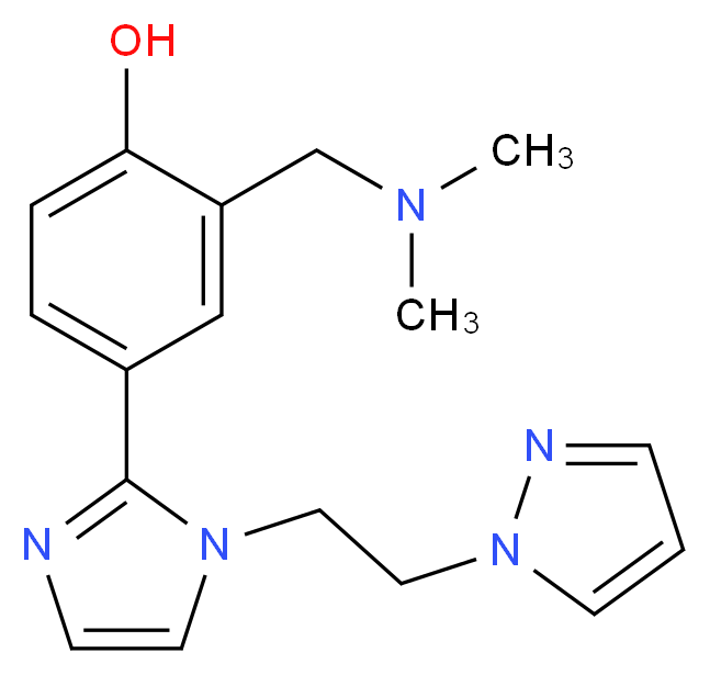 2-[(dimethylamino)methyl]-4-{1-[2-(1H-pyrazol-1-yl)ethyl]-1H-imidazol-2-yl}phenol_Molecular_structure_CAS_)