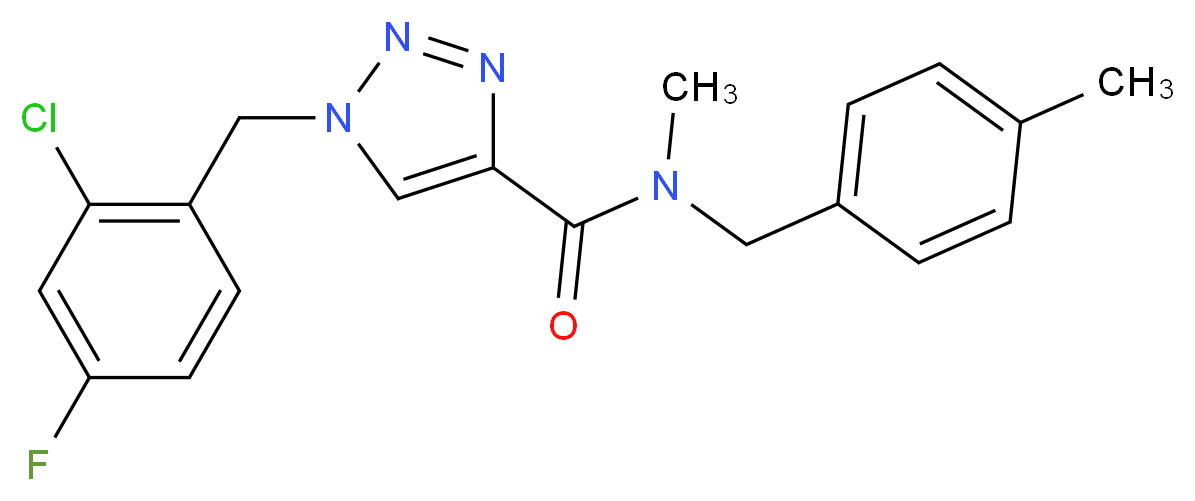1-(2-chloro-4-fluorobenzyl)-N-methyl-N-(4-methylbenzyl)-1H-1,2,3-triazole-4-carboxamide_Molecular_structure_CAS_)