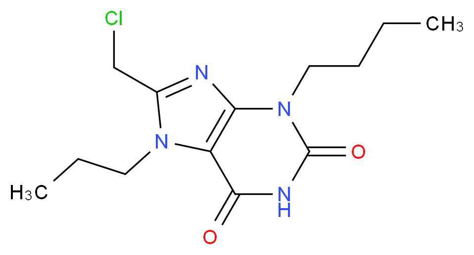 3-butyl-8-(chloromethyl)-7-propyl-3,7-dihydro-1H-purine-2,6-dione_Molecular_structure_CAS_)