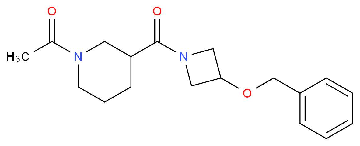 1-acetyl-3-{[3-(benzyloxy)-1-azetidinyl]carbonyl}piperidine_Molecular_structure_CAS_)