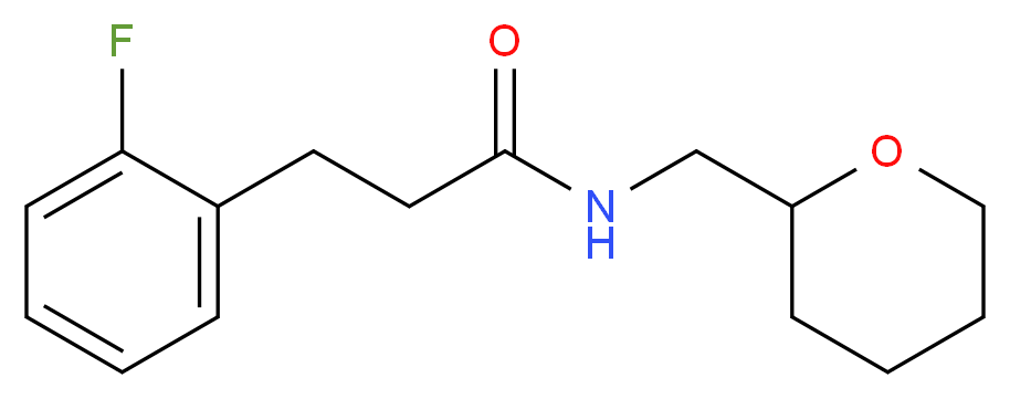 3-(2-fluorophenyl)-N-(tetrahydro-2H-pyran-2-ylmethyl)propanamide_Molecular_structure_CAS_)