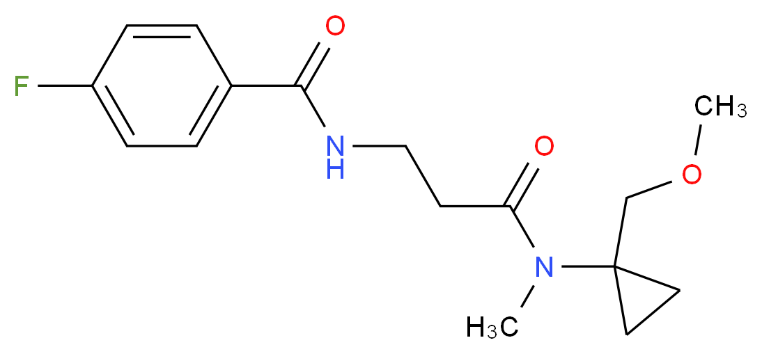 4-fluoro-N-{3-[[1-(methoxymethyl)cyclopropyl](methyl)amino]-3-oxopropyl}benzamide_Molecular_structure_CAS_)