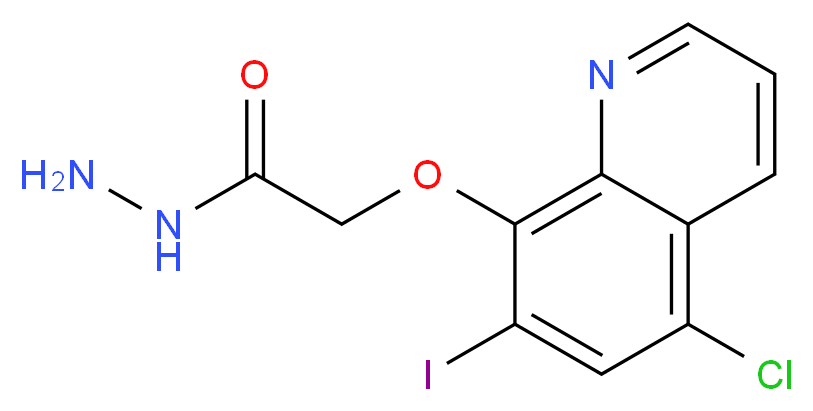 (5-Chloro-7-iodo-quinolin-8-yloxy)-acetic acid hydrazide_Molecular_structure_CAS_73511-41-8)