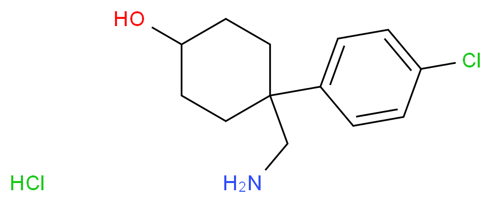 4-(AMINOMETHYL)-4-(4-CHLOROPHENYL)CYCLOHEXANOL HYDROCHLORIDE_Molecular_structure_CAS_)