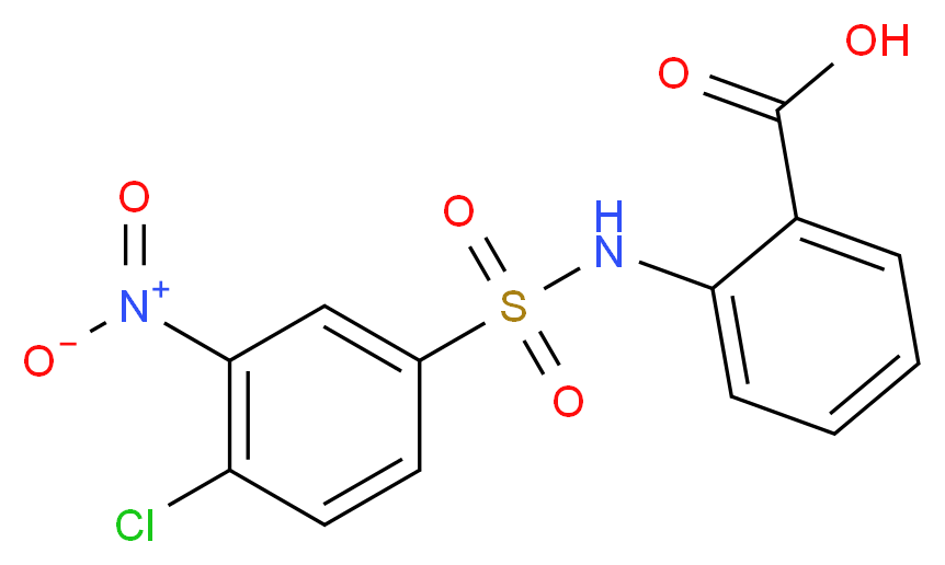 2-(4-Chloro-3-nitro-benzenesulfonylamino)-benzoic acid_Molecular_structure_CAS_)