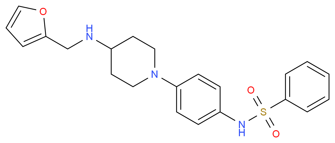 N-(4-{4-[(2-furylmethyl)amino]-1-piperidinyl}phenyl)benzenesulfonamide_Molecular_structure_CAS_)