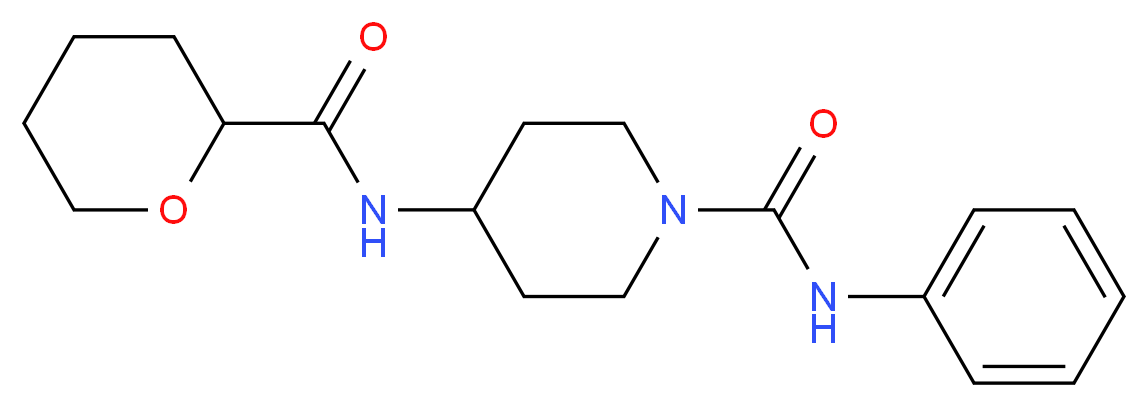 N-phenyl-4-[(tetrahydro-2H-pyran-2-ylcarbonyl)amino]piperidine-1-carboxamide_Molecular_structure_CAS_)