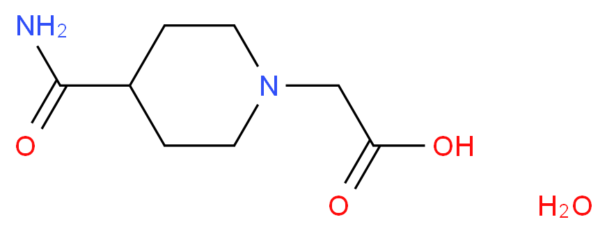 [4-(Aminocarbonyl)piperidin-1-yl]acetic acid hydrate_Molecular_structure_CAS_)