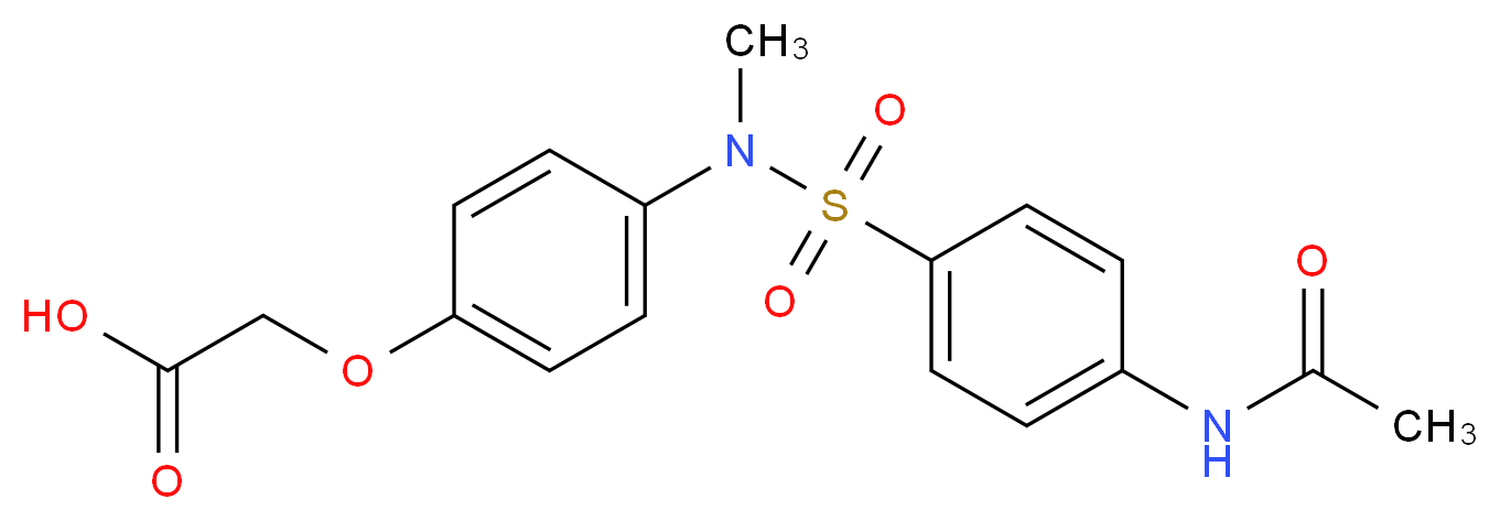 {4-[(4-Acetylamino-benzenesulfonyl)-methyl-amino]-phenoxy}-acetic acid_Molecular_structure_CAS_)