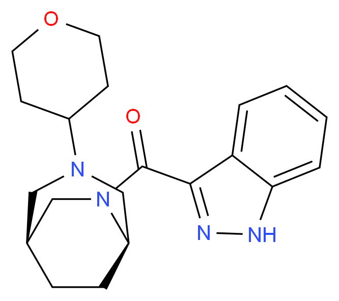 3-{[(1S*,5R*)-3-(tetrahydro-2H-pyran-4-yl)-3,6-diazabicyclo[3.2.2]non-6-yl]carbonyl}-1H-indazole_Molecular_structure_CAS_)