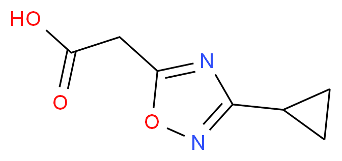 2-(3-Cyclopropyl-1,2,4-oxadiazol-5-yl)acetic acid_Molecular_structure_CAS_)