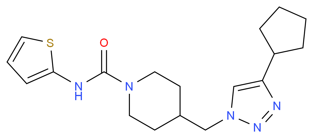 4-[(4-cyclopentyl-1H-1,2,3-triazol-1-yl)methyl]-N-2-thienyl-1-piperidinecarboxamide_Molecular_structure_CAS_)