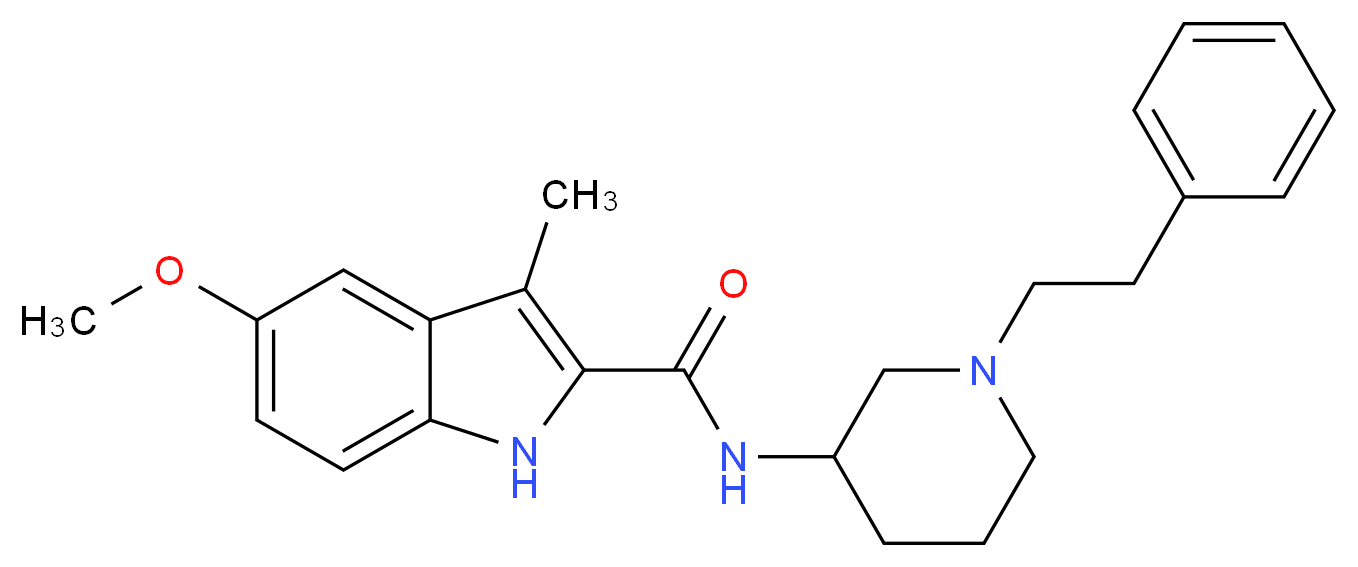 5-methoxy-3-methyl-N-[1-(2-phenylethyl)-3-piperidinyl]-1H-indole-2-carboxamide_Molecular_structure_CAS_)