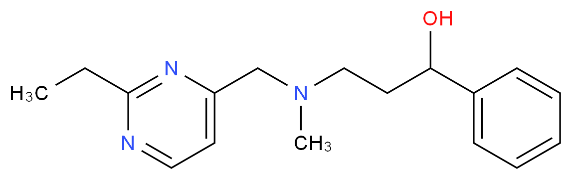 3-[[(2-ethylpyrimidin-4-yl)methyl](methyl)amino]-1-phenylpropan-1-ol_Molecular_structure_CAS_)