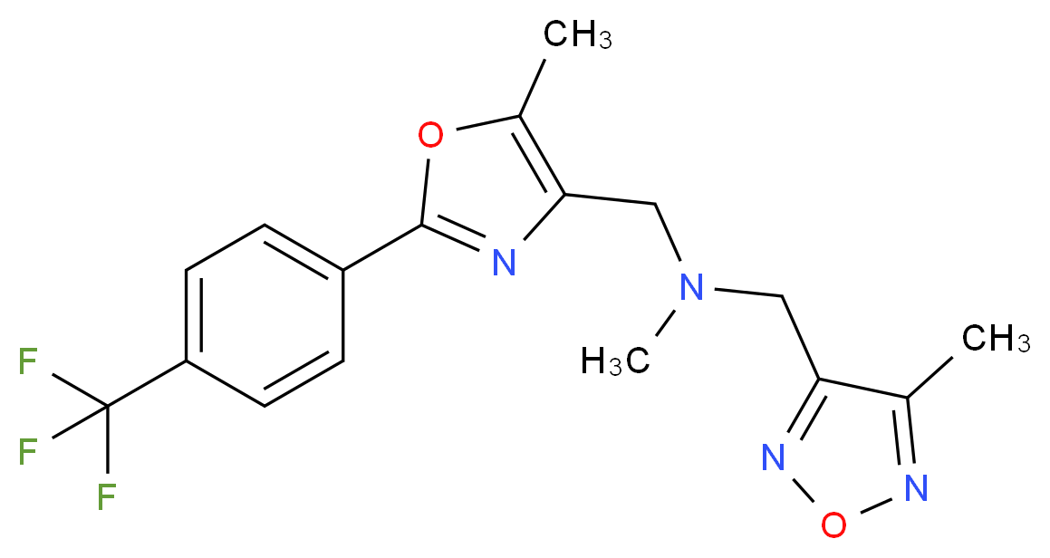 N-methyl-1-(4-methyl-1,2,5-oxadiazol-3-yl)-N-({5-methyl-2-[4-(trifluoromethyl)phenyl]-1,3-oxazol-4-yl}methyl)methanamine_Molecular_structure_CAS_)