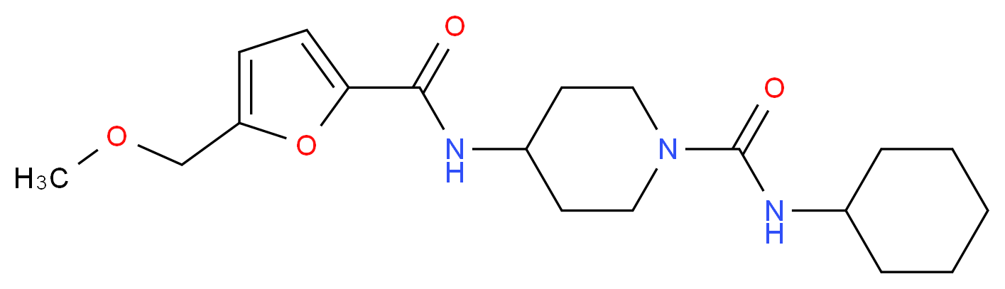 N-cyclohexyl-4-{[5-(methoxymethyl)-2-furoyl]amino}piperidine-1-carboxamide_Molecular_structure_CAS_)