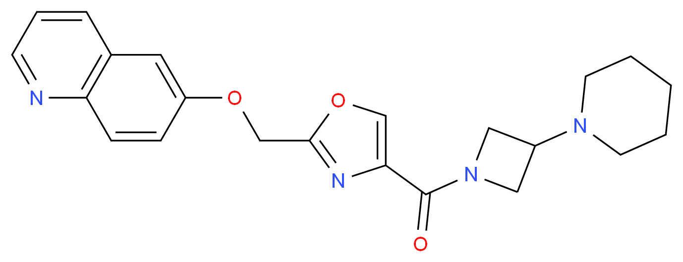 6-({4-[(3-piperidin-1-ylazetidin-1-yl)carbonyl]-1,3-oxazol-2-yl}methoxy)quinoline_Molecular_structure_CAS_)