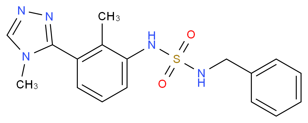 N-benzyl-N'-[2-methyl-3-(4-methyl-4H-1,2,4-triazol-3-yl)phenyl]sulfamide_Molecular_structure_CAS_)