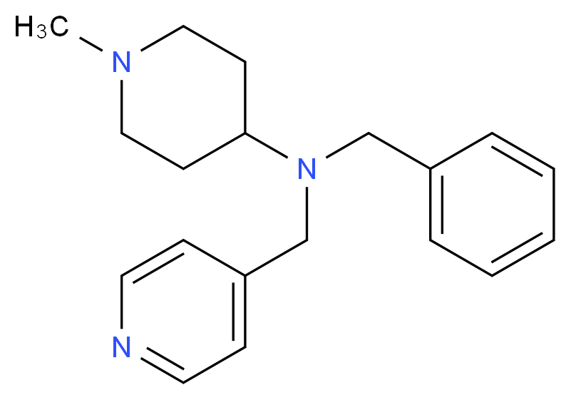 N-benzyl-1-methyl-N-(pyridin-4-ylmethyl)piperidin-4-amine_Molecular_structure_CAS_)