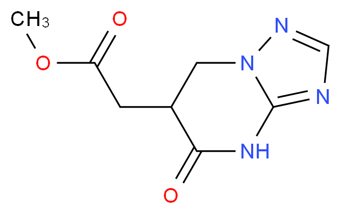 Methyl (5-oxo-4,5,6,7-tetrahydro[1,2,4]triazolo-[1,5-a]pyrimidin-6-yl)acetate_Molecular_structure_CAS_)