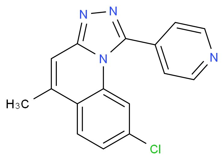 8-chloro-5-methyl-1-(4-pyridinyl)[1,2,4]triazolo[4,3-a]quinoline_Molecular_structure_CAS_)