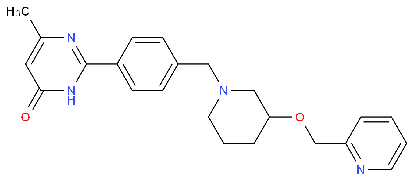6-methyl-2-(4-{[3-(pyridin-2-ylmethoxy)piperidin-1-yl]methyl}phenyl)pyrimidin-4(3H)-one_Molecular_structure_CAS_)