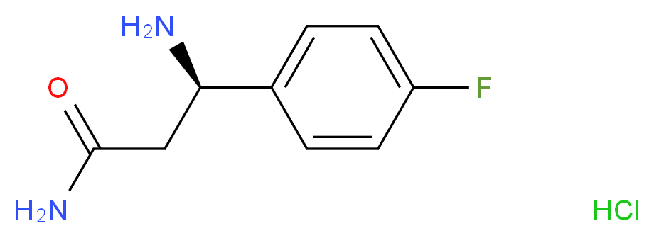 (3R)-3-amino-3-(4-fluorophenyl)propanamide hydrochloride_Molecular_structure_CAS_)