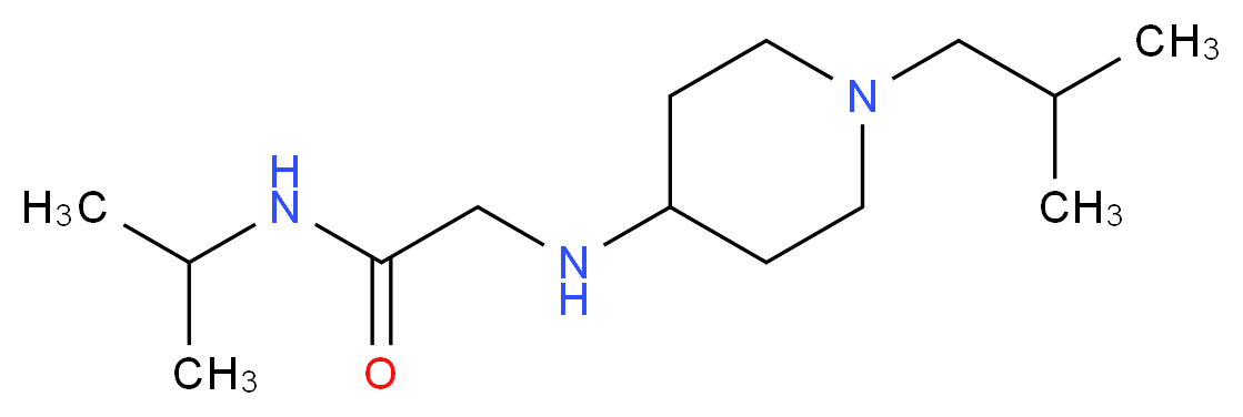 2-[(1-isobutylpiperidin-4-yl)amino]-N-isopropylacetamide_Molecular_structure_CAS_)