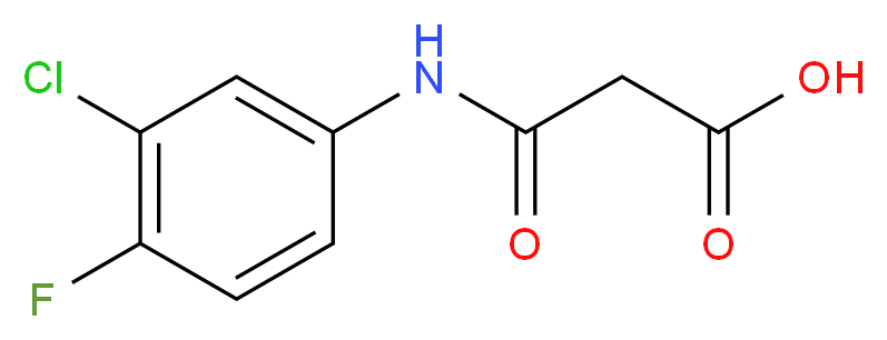 3-[(3-chloro-4-fluorophenyl)amino]-3-oxopropanoic acid_Molecular_structure_CAS_905810-26-6)