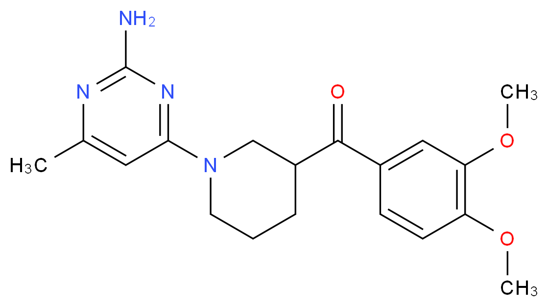 [1-(2-amino-6-methylpyrimidin-4-yl)piperidin-3-yl](3,4-dimethoxyphenyl)methanone_Molecular_structure_CAS_)