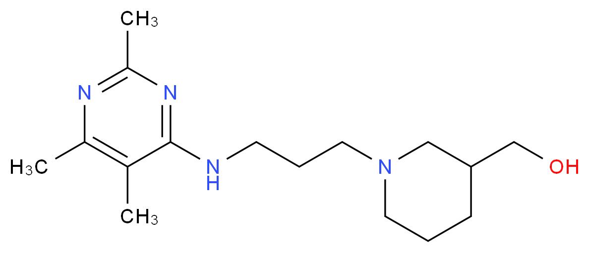 (1-{3-[(2,5,6-trimethylpyrimidin-4-yl)amino]propyl}piperidin-3-yl)methanol_Molecular_structure_CAS_)