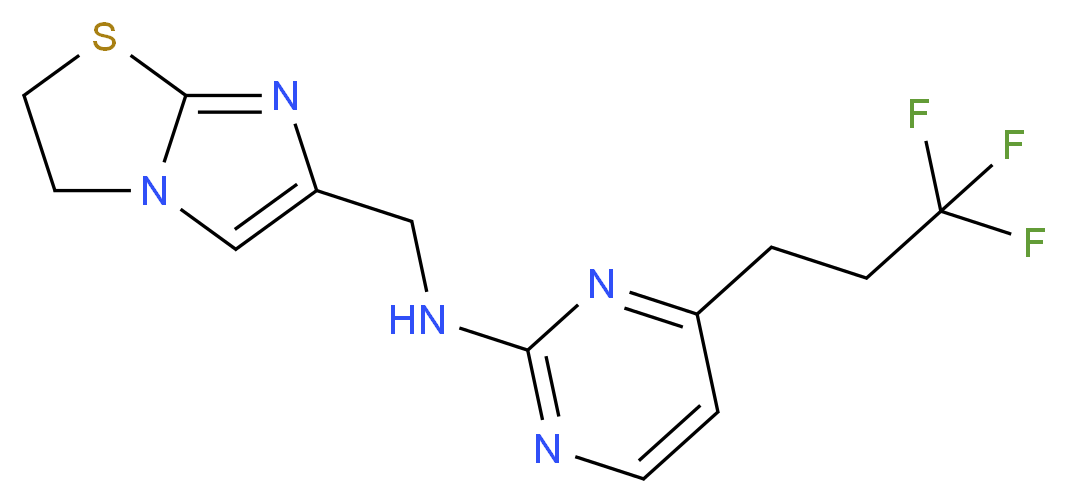 N-(2,3-dihydroimidazo[2,1-b][1,3]thiazol-6-ylmethyl)-4-(3,3,3-trifluoropropyl)pyrimidin-2-amine_Molecular_structure_CAS_)