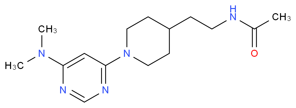 N-(2-{1-[6-(dimethylamino)pyrimidin-4-yl]piperidin-4-yl}ethyl)acetamide_Molecular_structure_CAS_)