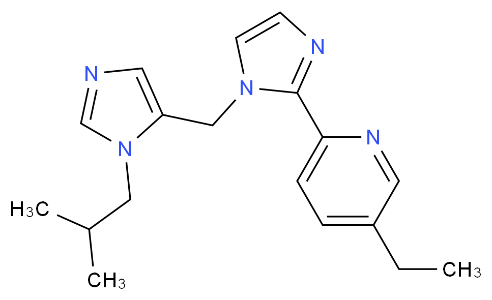 5-ethyl-2-{1-[(1-isobutyl-1H-imidazol-5-yl)methyl]-1H-imidazol-2-yl}pyridine_Molecular_structure_CAS_)