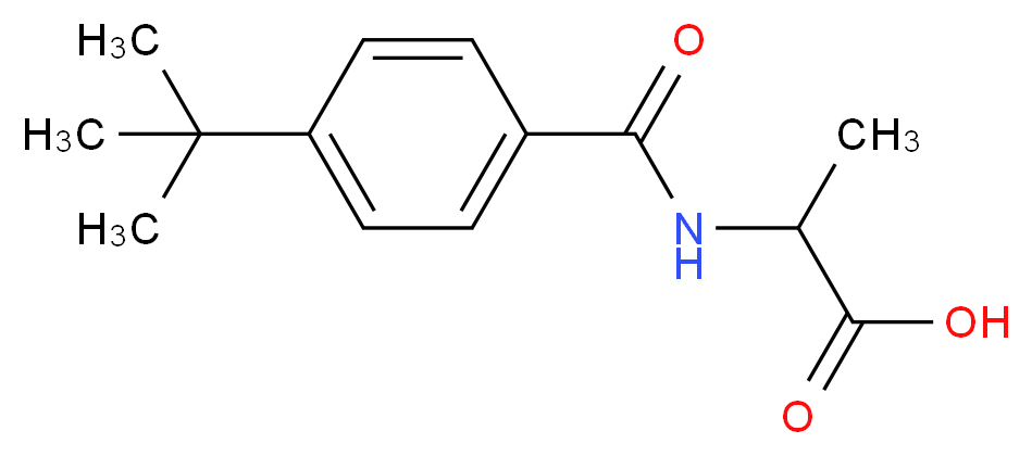 2-[(4-tert-butylbenzoyl)amino]propanoic acid_Molecular_structure_CAS_)
