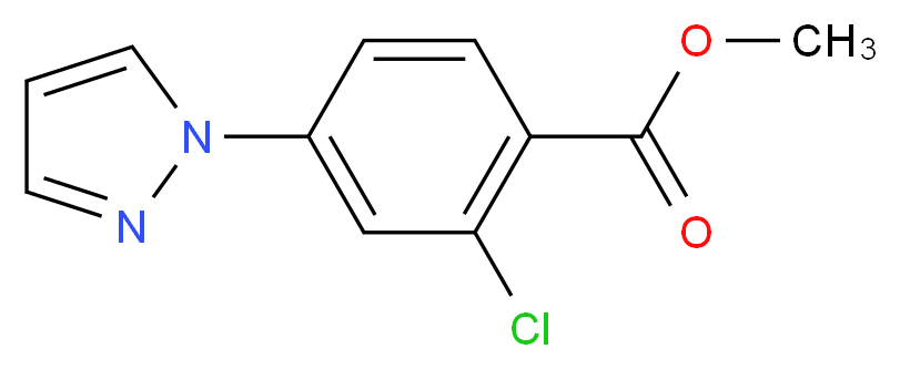 Methyl 2-chloro-4-(1H-pyrazol-1-yl)-benzenecarboxylate_Molecular_structure_CAS_)