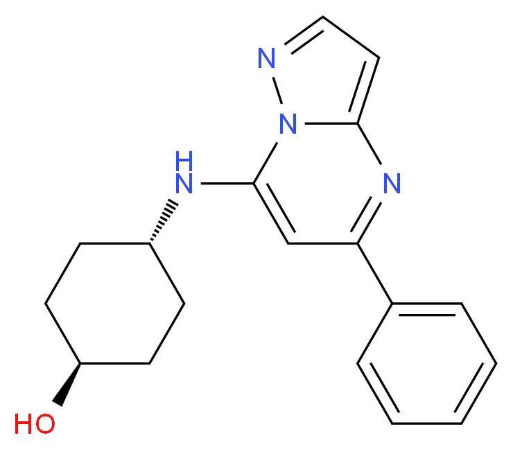 trans-4-[(5-phenylpyrazolo[1,5-a]pyrimidin-7-yl)amino]cyclohexanol_Molecular_structure_CAS_)