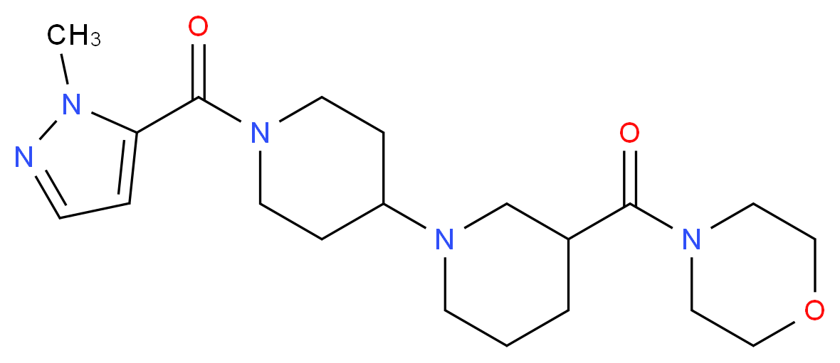 1'-[(1-methyl-1H-pyrazol-5-yl)carbonyl]-3-(morpholin-4-ylcarbonyl)-1,4'-bipiperidine_Molecular_structure_CAS_)