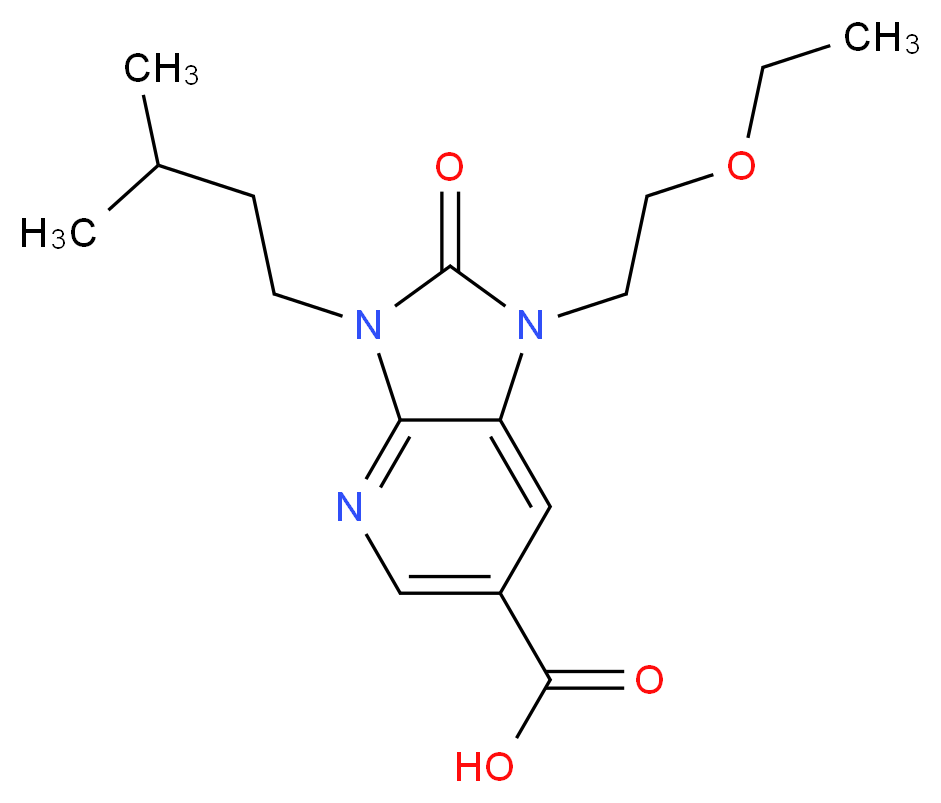 1-(2-ethoxyethyl)-3-(3-methylbutyl)-2-oxo-2,3-dihydro-1H-imidazo[4,5-b]pyridine-6-carboxylic acid_Molecular_structure_CAS_)