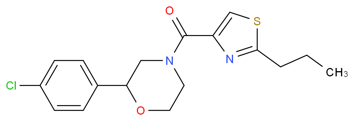 2-(4-chlorophenyl)-4-[(2-propyl-1,3-thiazol-4-yl)carbonyl]morpholine_Molecular_structure_CAS_)