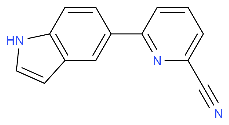 6-(1H-indol-5-yl)pyridine-2-carbonitrile_Molecular_structure_CAS_)