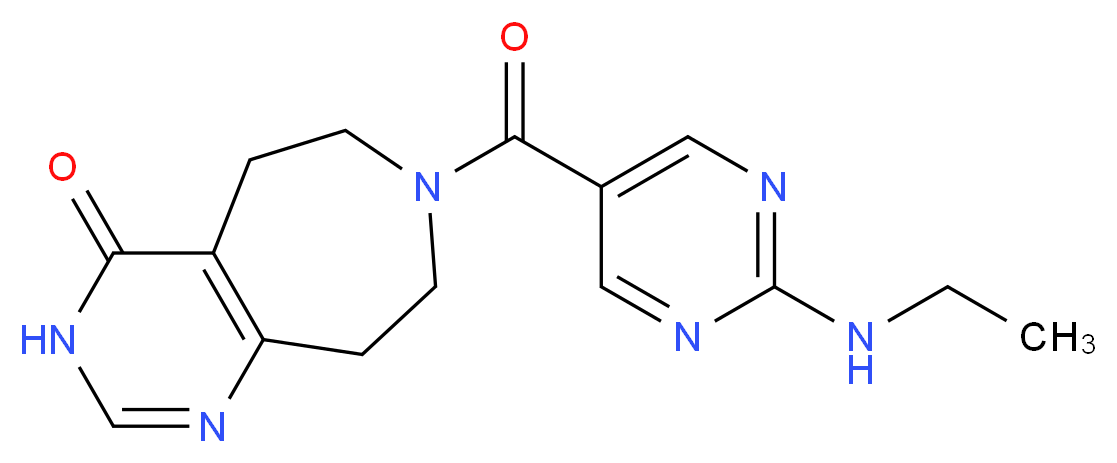7-{[2-(ethylamino)-5-pyrimidinyl]carbonyl}-3,5,6,7,8,9-hexahydro-4H-pyrimido[4,5-d]azepin-4-one_Molecular_structure_CAS_)