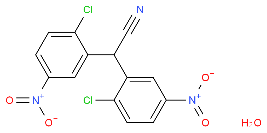2,2-Bis(2-chloro-5-nitrophenyl)acetonitrile hydrate_Molecular_structure_CAS_)