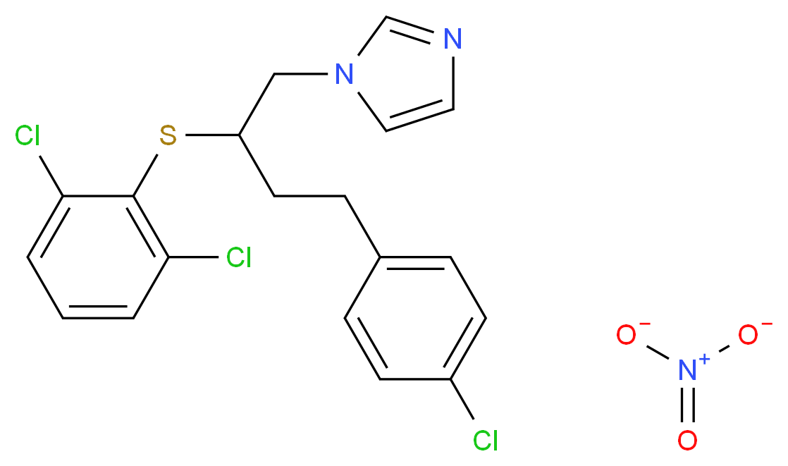 1-(4-(4-chlorophenyl)-2-(2,6-dichlorophenyl)sulfanyl-butyl)imidazole nitrate_Molecular_structure_CAS_64872-77-1)