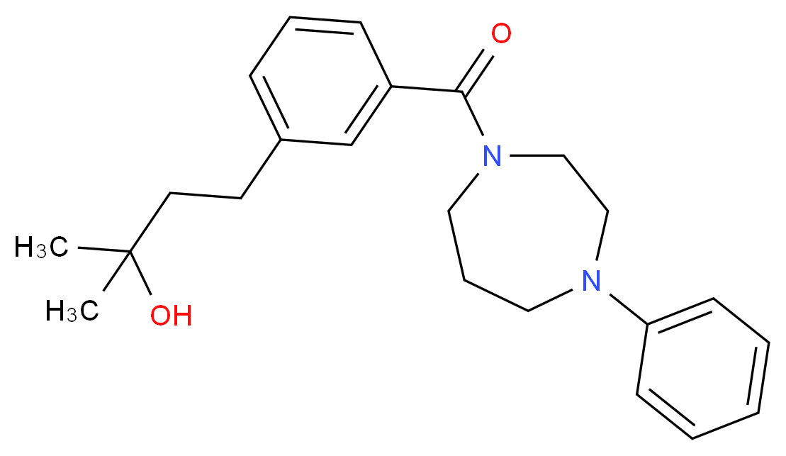 2-methyl-4-{3-[(4-phenyl-1,4-diazepan-1-yl)carbonyl]phenyl}-2-butanol_Molecular_structure_CAS_)
