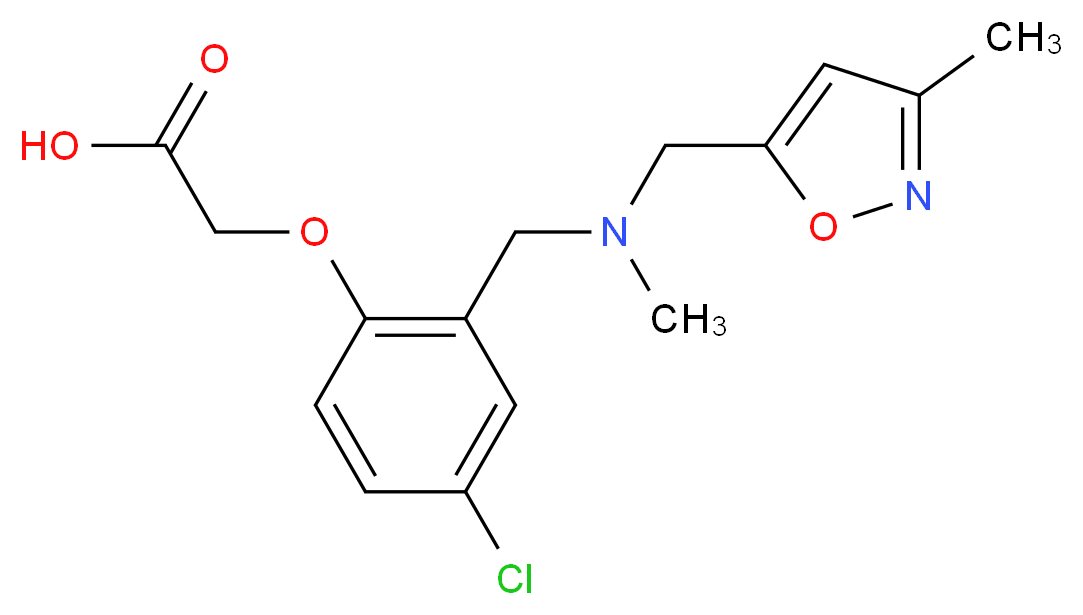 [4-chloro-2-({methyl[(3-methylisoxazol-5-yl)methyl]amino}methyl)phenoxy]acetic acid_Molecular_structure_CAS_)