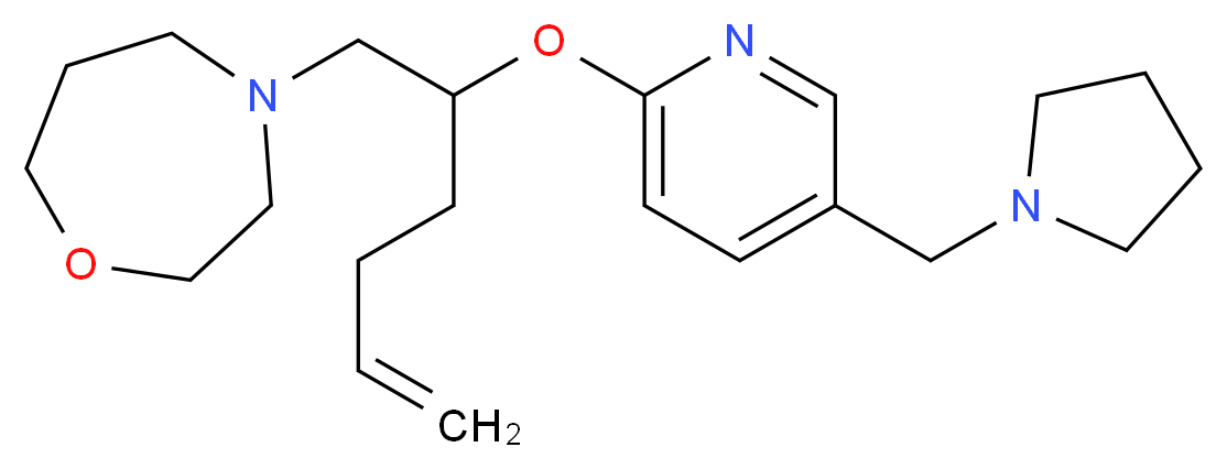 4-(2-{[5-(pyrrolidin-1-ylmethyl)pyridin-2-yl]oxy}hex-5-en-1-yl)-1,4-oxazepane_Molecular_structure_CAS_)
