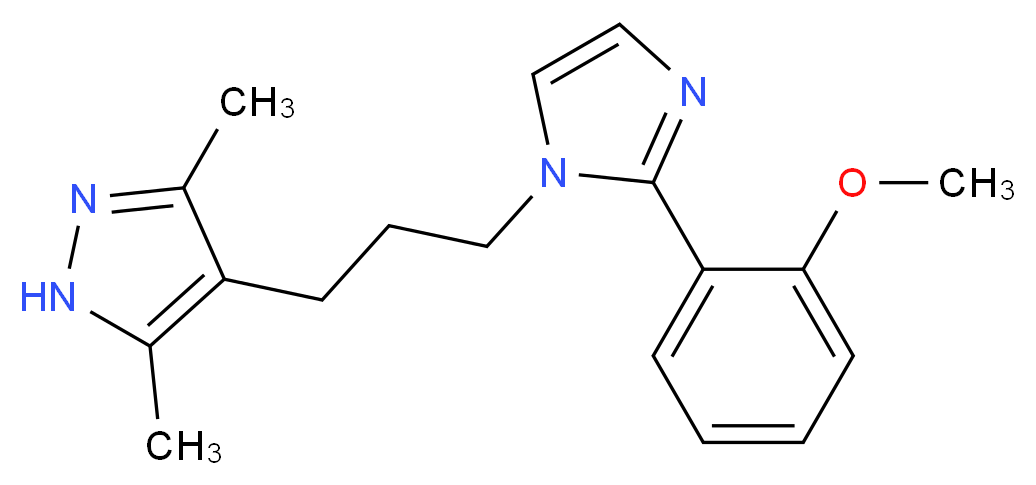 4-{3-[2-(2-methoxyphenyl)-1H-imidazol-1-yl]propyl}-3,5-dimethyl-1H-pyrazole_Molecular_structure_CAS_)
