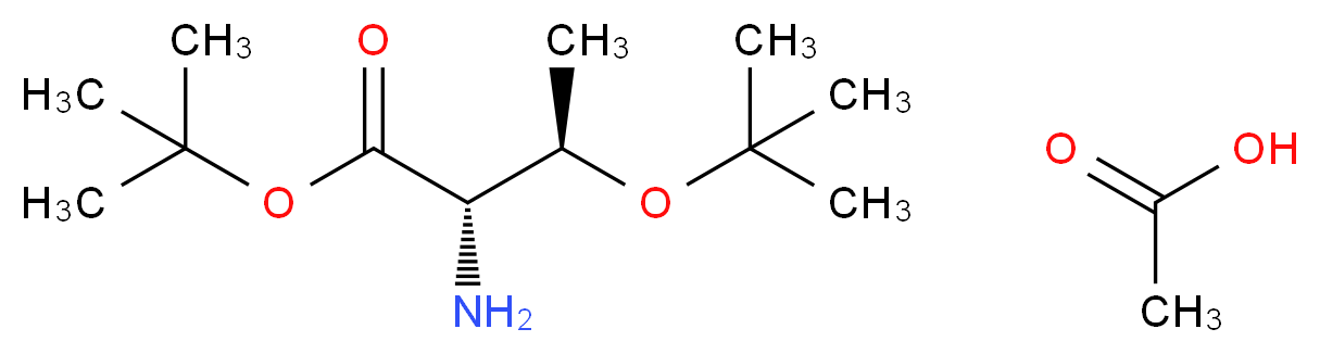 O-tert-Butyl-L-threonine tert-butyl ester acetate salt_Molecular_structure_CAS_5854-77-3)