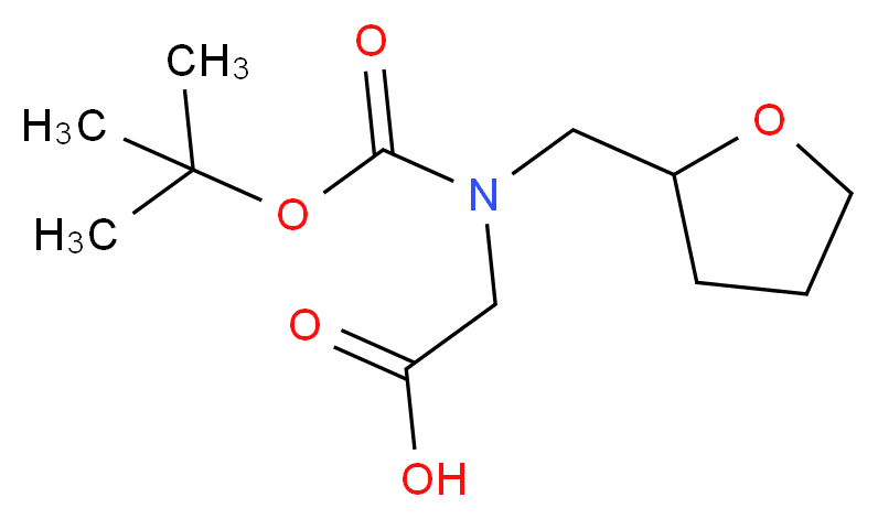 2-{[(tert-butoxy)carbonyl](oxolan-2-ylmethyl)amino}acetic acid_Molecular_structure_CAS_)